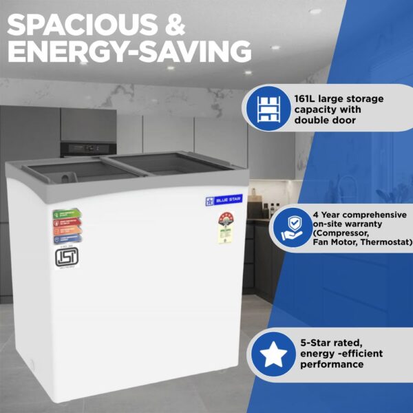 Blue Star 161 Litre Deep Freezer GT5-180NP 1