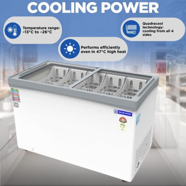 Blue Star Glass Top Deep Freezer GT5-410N_NP 2