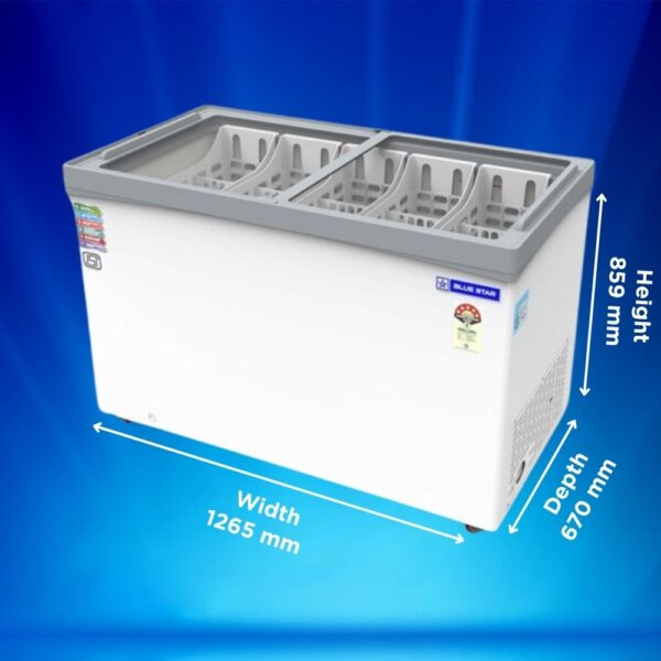 Blue Star Glass Top Deep Freezer GT5-410N_NP 4