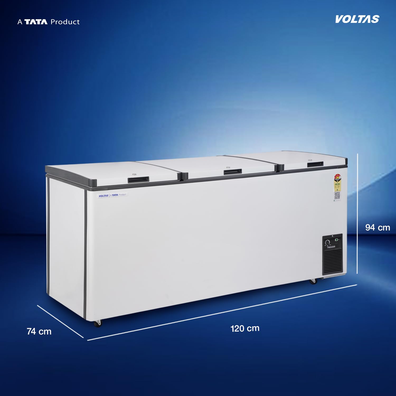 Voltas 600 Liter Deep Freezer CF600TA4-P Triple Door (4 Star