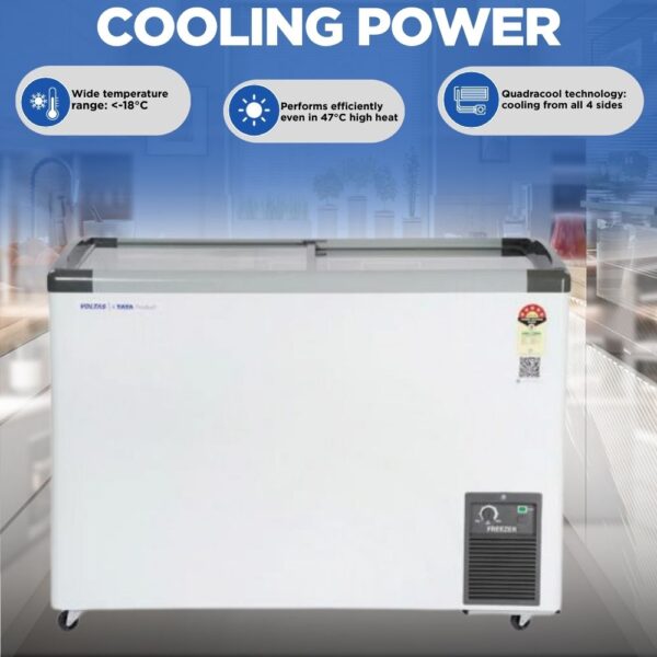 Voltas Glass Top Deep Freezer GT340GA5-P-G3 2