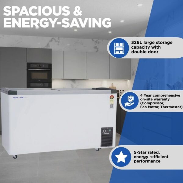 Voltas Glass Top Deep Freezer GT440GA5-P-G3 1