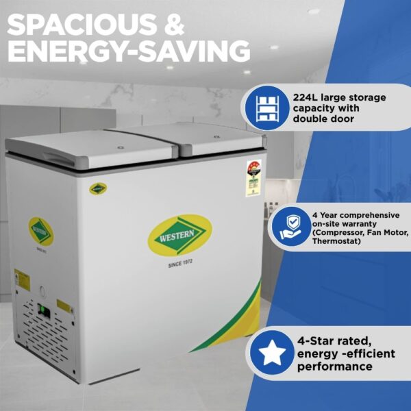 WESTERN 224L Deep Freezer D300H224 1