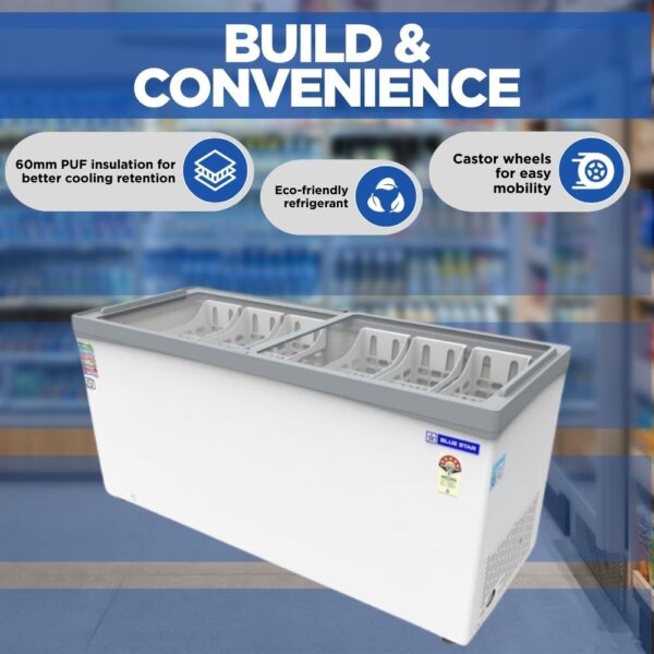 Blue Star GT5-350NP 315 Liter Glass Deep Freezer 5-Star rated