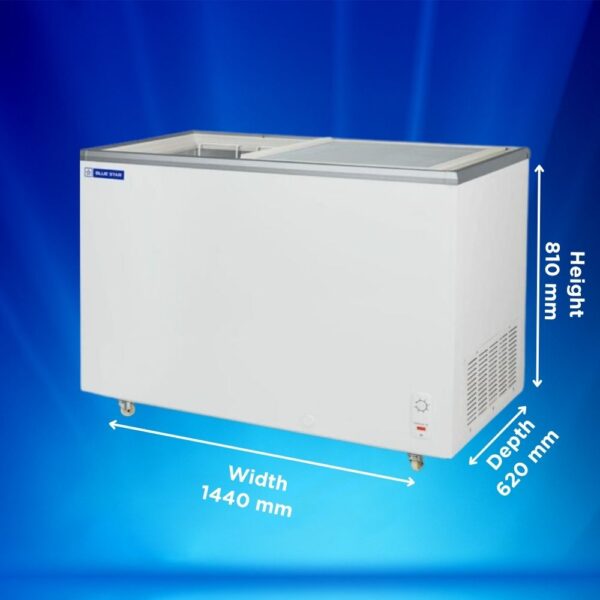 Blue Star Glass Top Deep Freezer GT4-400M 4