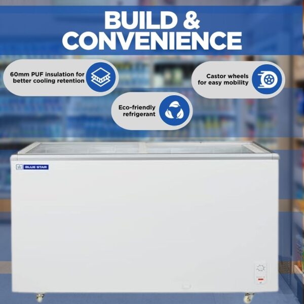Blue Star Glass Top Deep Freezer GT4-500M 3