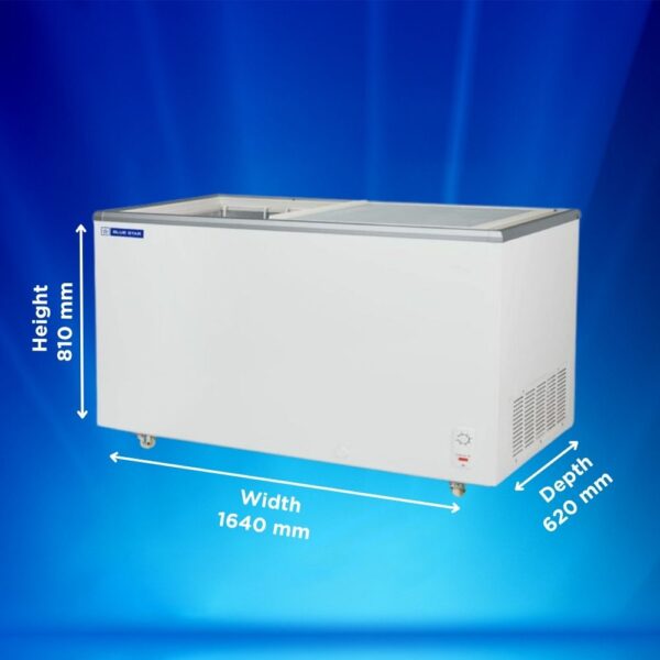 Blue Star Glass Top Deep Freezer GT4-500M 4