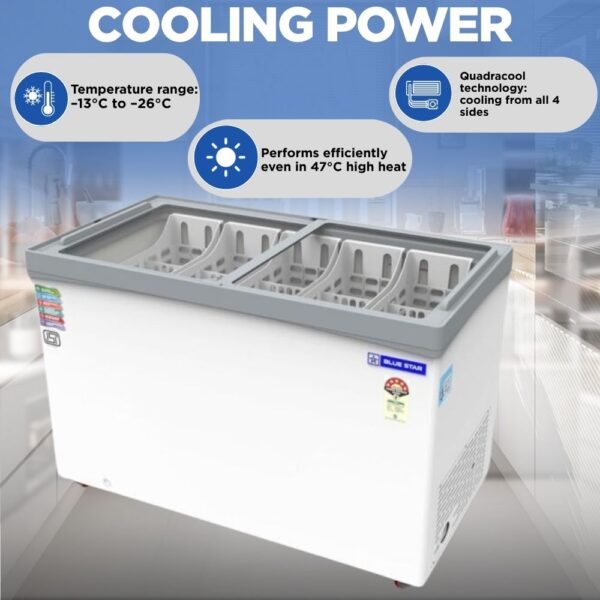 Blue Star Glass Top Deep Freezer GT5-410N_NP 2