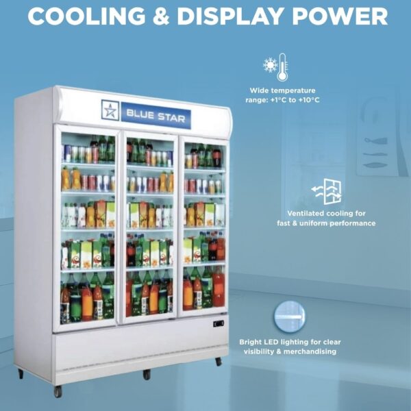 Blue Star Visi Cooler VC1200CD _ VC1200CD-B 1075 Litre Triple Door 2
