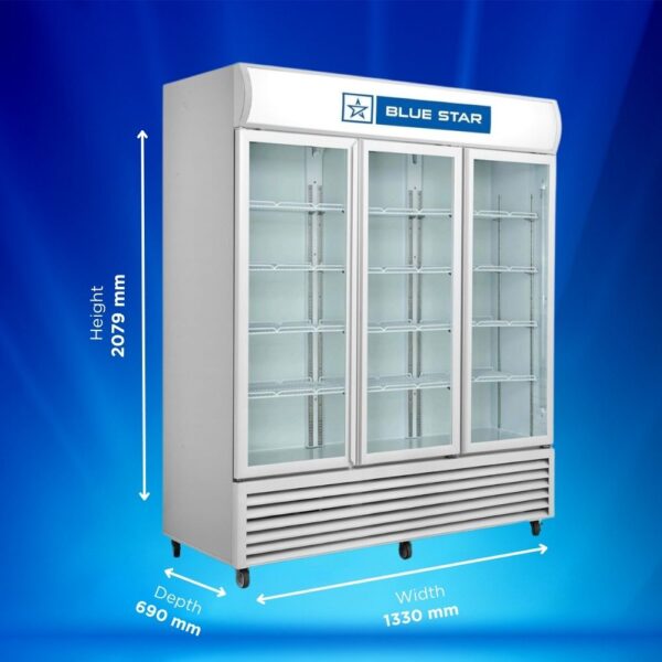 Blue Star Visi Cooler VC1200CD _ VC1200CD-B 1075 Litre Triple Door 4