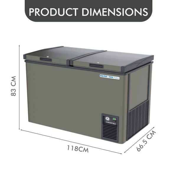 Voltas 320 Liter Hard Top Deep Freezer CVF320DD-P Convertible 3