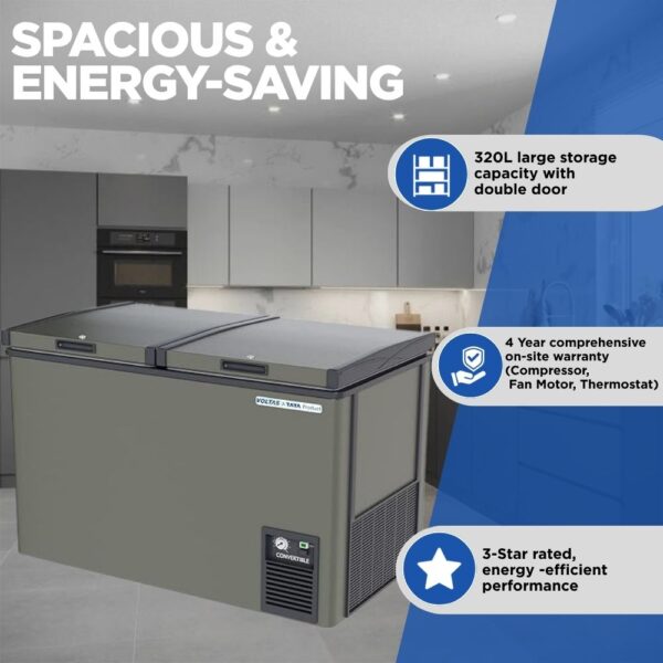 Voltas 320 Liter Hard Top Deep Freezer CVF320DD-P 1