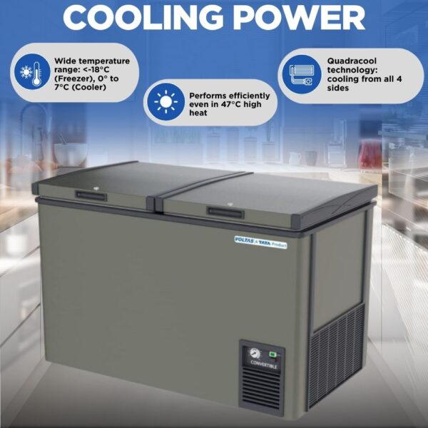 Voltas 320 Liter Hard Top Deep Freezer CVF320DD-P 2