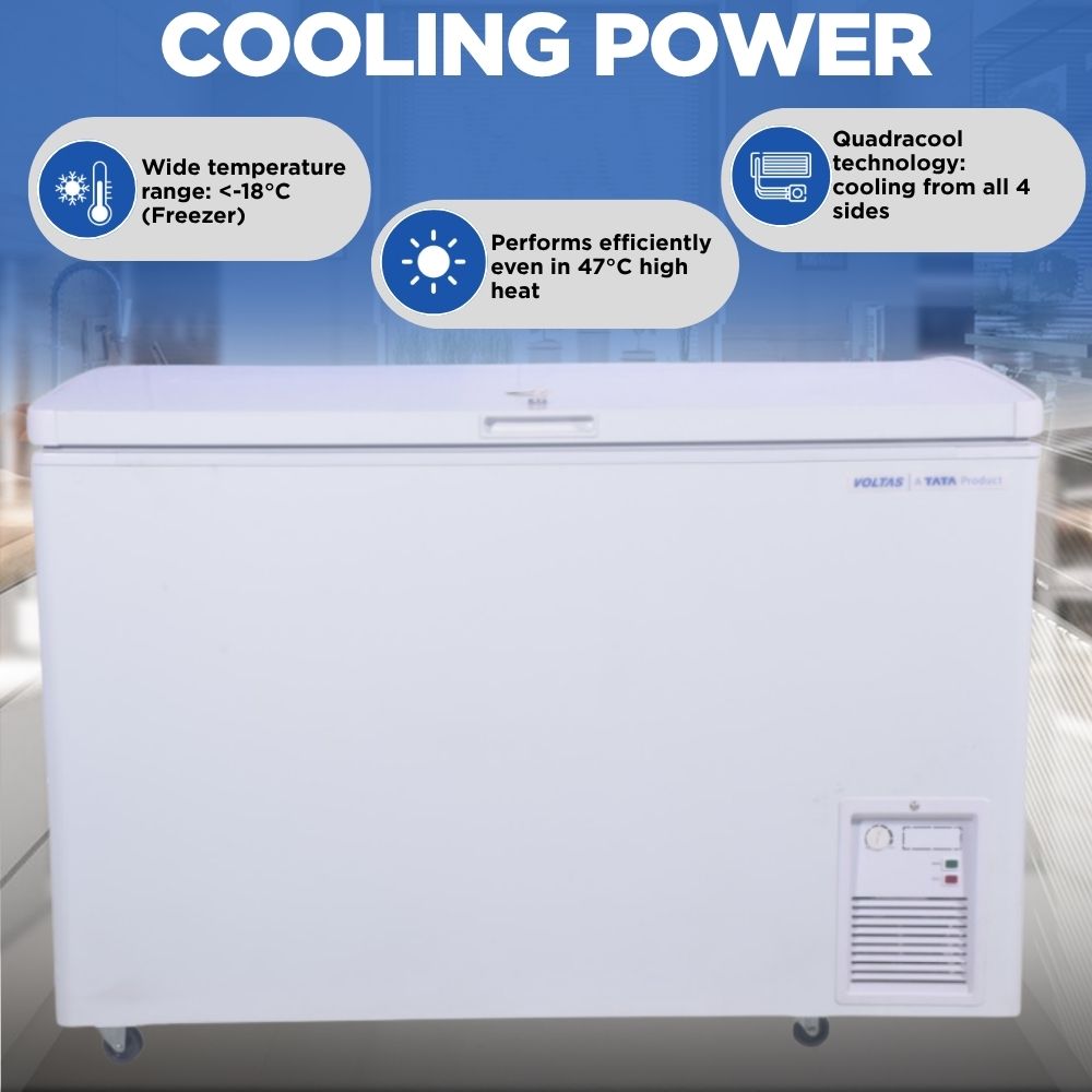 Voltas 320 Liter Single Door Deep Freezer CFHT320SD (White