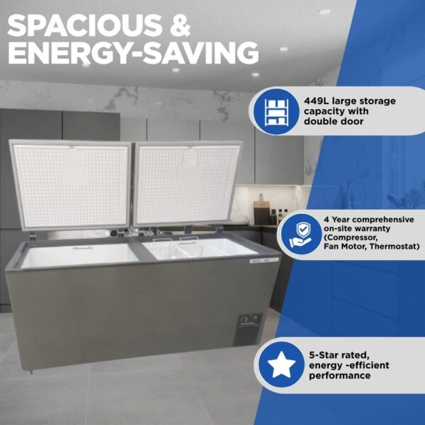 Voltas 449 Litre Hard Top Deep Freezer CVF460DA5-W 1